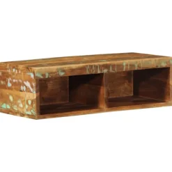 vidaXL Tv-Bänkar>Väggmonterad TV-bänk 60x30x19 cm massivt återvunnet trä