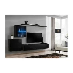 ASM Tv-Bänkar>Väggmonterad TV-möbel - Switch XV - 250 cm x 150 cm x 40 cm - Svart