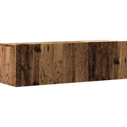vidaXL Tv-Bänkar>Väggmonterad tv-skåp åldrat trä 100x30x30 cm konstruerat trä