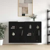 vidaXL Skåp>Väggmonterade Skåp 2 pcs Svart ek 69,5 x 34 x 90 cm