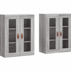 vidaXL Skåp>Väggmonterade skåp 2 st grå sonoma konstruerat trä