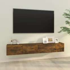vidaXL Tv-Bänkar>Väggmonterade tv-bänkar 2 st 100x30x30 cm konstruerat trä