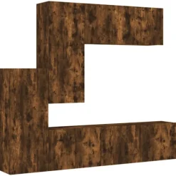 vidaXL Tv-Bänkar>Väggmonterade TV-enheter 5 delar rökfärgad ek konstruerat trä