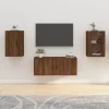 vidaXL Tv-Bänkar>Väggmonterade tv-skåp 2 st Brun ek 40x34,5x60cm