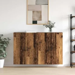 vidaXL Skåp>Väggmonterat skåp 2 pcs Gammalt trä 69,5 x 34 x 90 cm