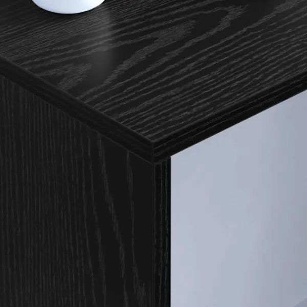 vidaXL Kontorsmöbler>Väggmonterat skrivbord Väggmonterad Svart Ek 100 x 45 x 30 cm