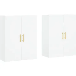 vidaXL Skåp>Väggskåp 2 st vit 69,5x34x90 cm