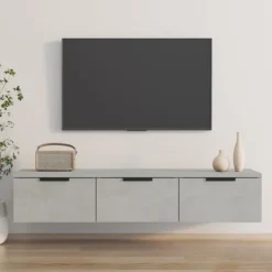 vidaXL Tv-Bänkar>Väggskåp betonggrå 102x30x20 cm konstruerat trä