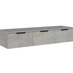 vidaXL Tv-Bänkar>Väggskåp betonggrå 102x30x20 cm konstruerat trä