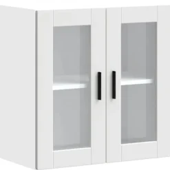 vidaXL Skåp>Väggskåp för kök med glasdörr Porto vit