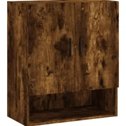 vidaXL Skåp>Väggskåp rökfärgad ek 60x31x70 cm konstruerat trä