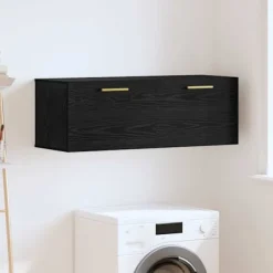 vidaXL Skåp>Väggskåp Svart ek 100 x 36.5 x 35 cm Konstruerat trä