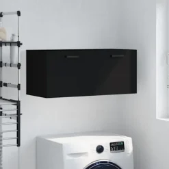 vidaXL Skåp>Väggskåp svart 80x36,5x35 cm konstruerat trä