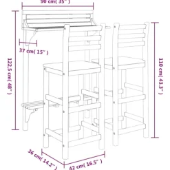 vidaXL Balkongmöbler><noscript><img width=