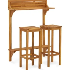 vidaXL Balkongmöbler>Balkongbar 3 delar massivt akaciaträ