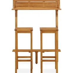 vidaXL Balkongmöbler>Balkongbar 3 delar massivt akaciaträ