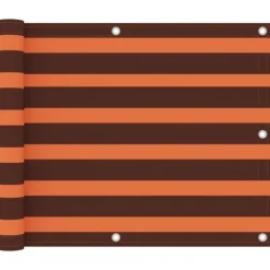 vidaXL Balkongmöbler>Balkongskärm orange och brun 75x600 cm oxfordtyg