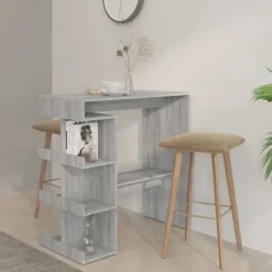 vidaXL Småbord>Barbord med hyllor sonoma 100x50x101,5 cm