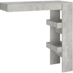 vidaXL Balkongmöbler>Barbord väggmonterat betong 102x45x103,5 cm konstruerat trä