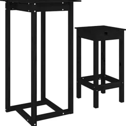 vidaXL Matgrupper>Barmöbler 3 delar massiv furu