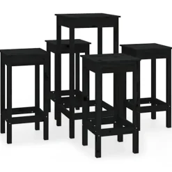 vidaXL Matgrupper>Barmöbler 5 delar massiv furu