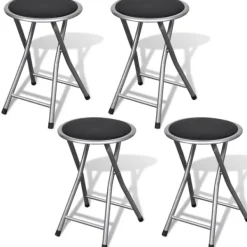 vidaXL Pallar>Barstolar 4 st hopfällbara