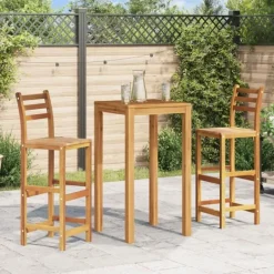 vidaXL Stolar>Barstolar 2 st massivt akaciaträ