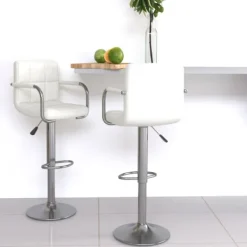 vidaXL Stolar>Barstolar 2 st konstläder