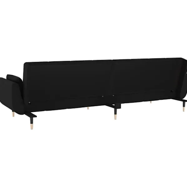 vidaXL Soffor>Bäddsoffa 2-sits med två kuddar sammet