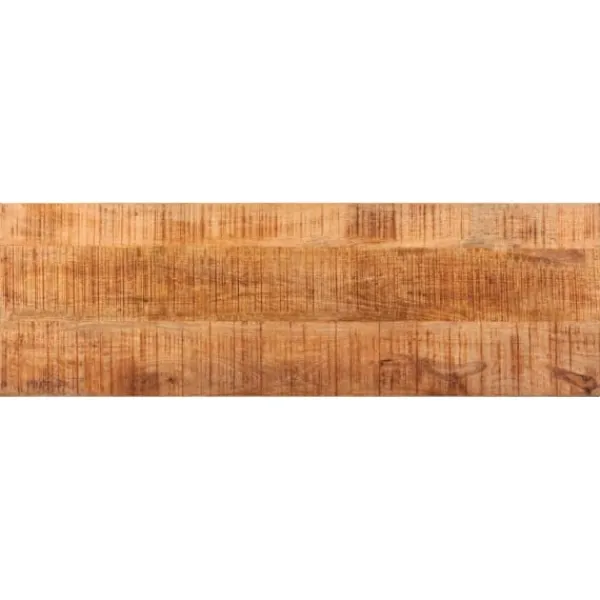 vidaXL Balkongmöbler>Bänk 110 cm massivt grovt mangoträ och stål