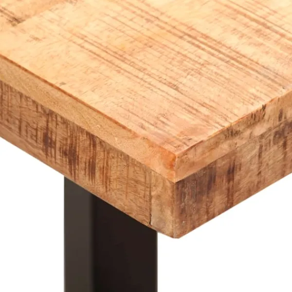 vidaXL Balkongmöbler>Bänk 110 cm massivt grovt mangoträ och stål