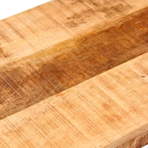 vidaXL Balkongmöbler>Bänk 110 cm massivt grovt mangoträ och stål