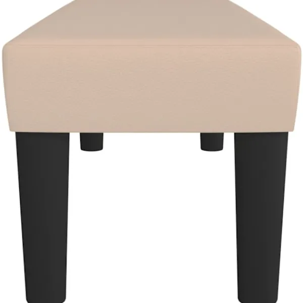 vidaXL Balkongmöbler>Bänk cappuccino 100x30x30 cm konstläder