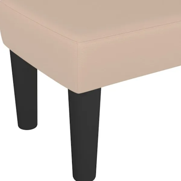 vidaXL Balkongmöbler>Bänk cappuccino 100x30x30 cm konstläder