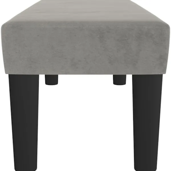 vidaXL Balkongmöbler>Bänk ljus 100x30x30 cm sammet