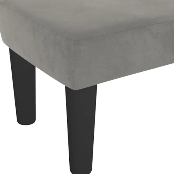 vidaXL Balkongmöbler>Bänk ljus 100x30x30 cm sammet