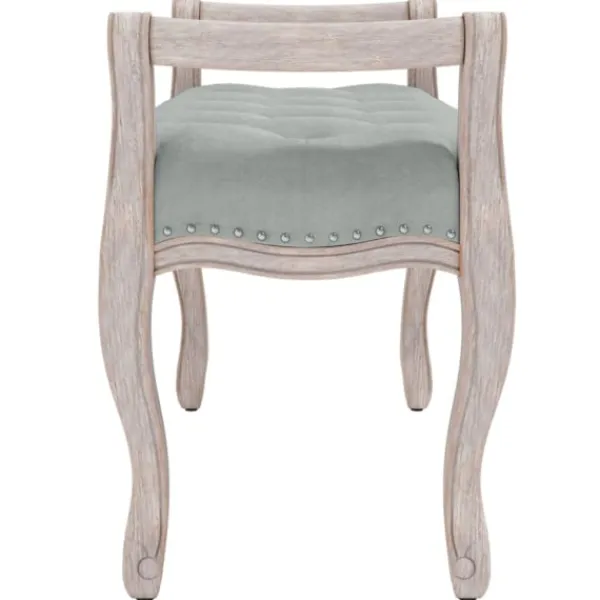 vidaXL Balkongmöbler>Bänk ljus 110x45x60 cm sammet