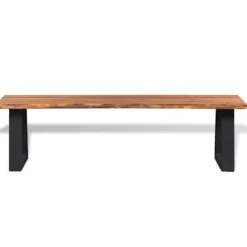 vidaXL Balkongmöbler>Bänk massivt akaciaträ 145 cm