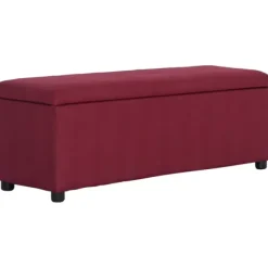 vidaXL Kistor & Koffertar>Bänk med förvaringsutrymme 116 cm vin polyester