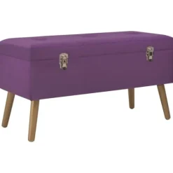 vidaXL Sittpuffar>Bänk med förvaringsutrymme 80 cm sammet