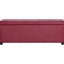 vidaXL Kistor & Koffertar>Bänk med förvaringsutrymme 116 cm vin konstläder