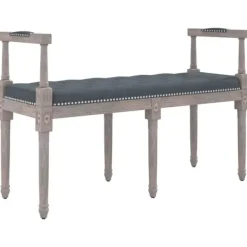 vidaXL Balkongmöbler>Bänk mörk 110x40x70 cm sammet