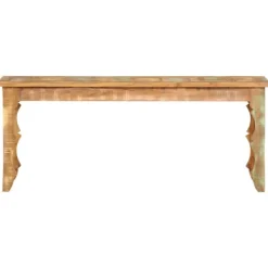 vidaXL Balkongmöbler>Bänk 110x35x45 cm massivt återvunnet trä