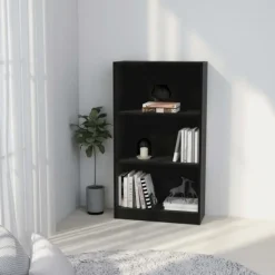 vidaXL Hyllor>Bokhylla 3 hyllor 60x24x109 cm konstruerat trä