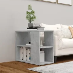 vidaXL Soffbord>Bokhylla betong 60x30x50 cm konstruerat trä