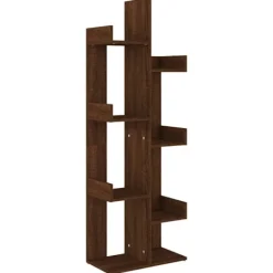 vidaXL Hyllor>Bokhylla brun ek 48x25,5x140 cm konstruerat trä Brun
