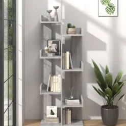 vidaXL Hyllor>Bokhylla grå sonoma 48x25,5x140 cm konstruerat trä Grå