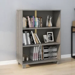 vidaXL Hyllor>Bokhylla HAMAR ljus 85x35x112 cm massiv furu