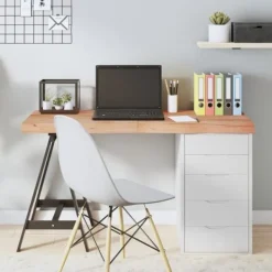 vidaXL Kontorsmöbler>Bordsskiva ljus 120x50x(2-6) cm behandlad massiv ek