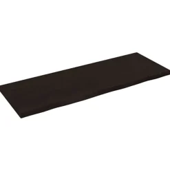 vidaXL Kontorsmöbler>Bordsskiva mörk 140x50x(2-4) cm behandlad massiv ek